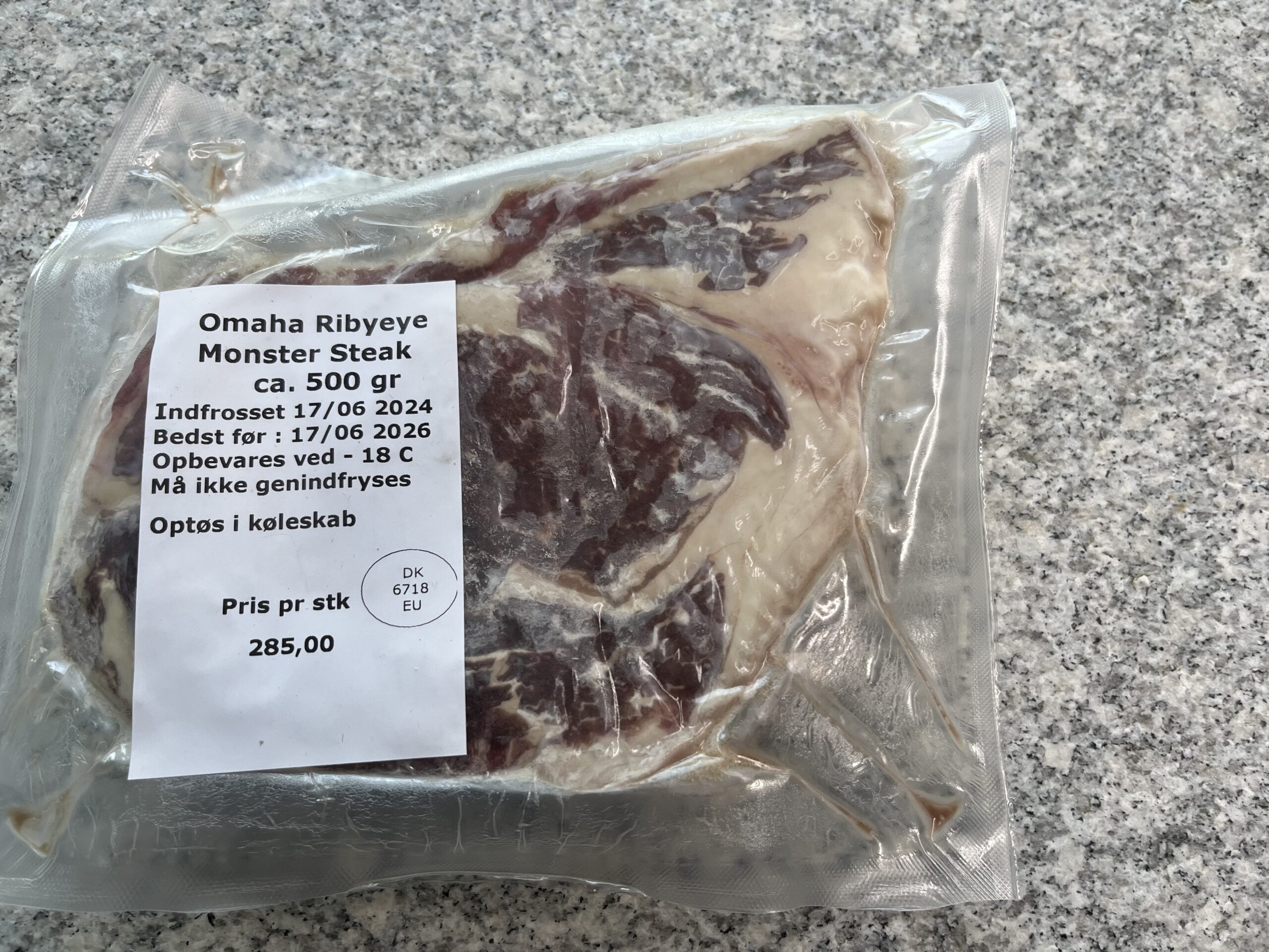 Greater Omaha “Monster Bøf” – 500g Premium Ribeye