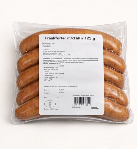 Frankfurter m/chili 125 g – 1 kg